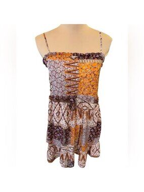 Les Soeurs Womens Dress Floral Patchwork Spaghetti Strap Size Medium Cottagecore